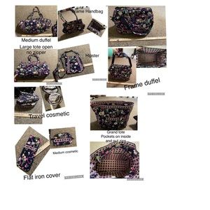 Vera Bradley Ribbons set. Garment bag & throw too
